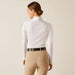Ariat Women's Sunstopper 3.0 Long Sleeve Show Shirt - White - Vision Saddlery