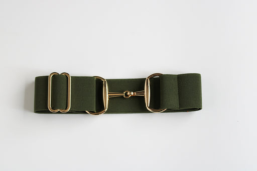 Vision Apparel Bit Belt 2"- Green/Gold - Vision Saddlery