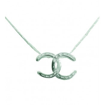 Uniquely Equine Crossed Horseshoes Sterling Silver Necklace - Vision Saddlery