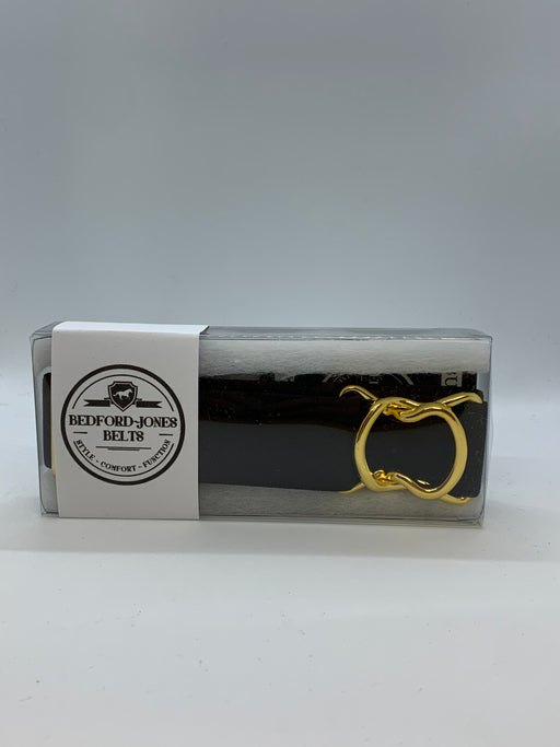 Bedford Jones Belt - Black w/ Gold Swizzle 1.5" - Vision Saddlery