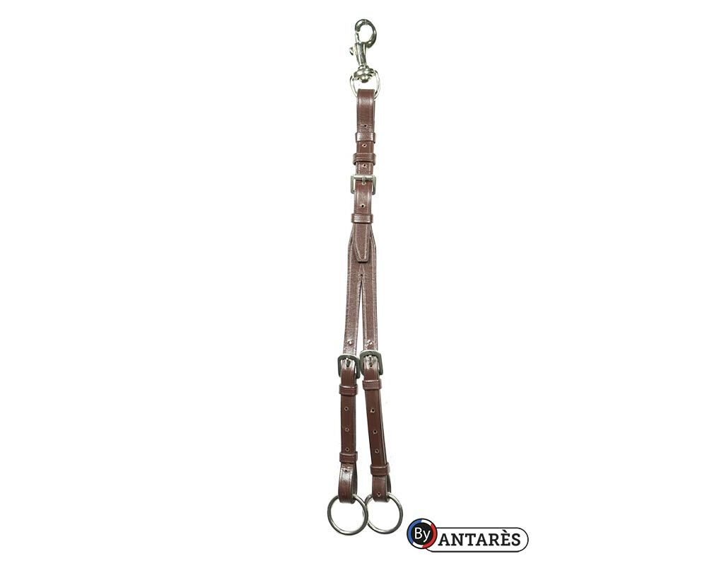 Antares Signature Running Martingale Attachment for horses, shown attached to a bridle, designed to provide control and stability.