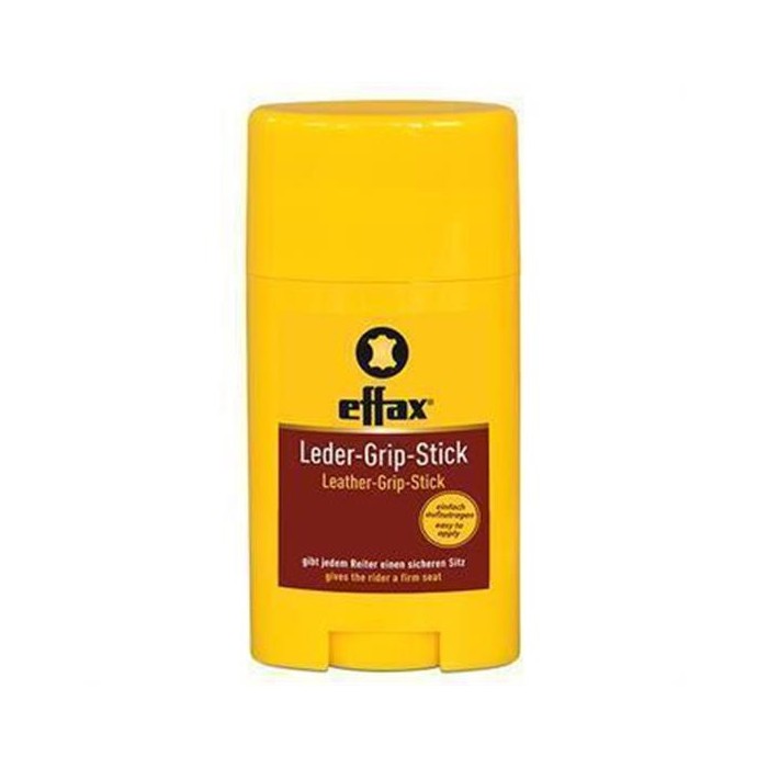 Effax Grip Stick 50ml leather grip product by CanPro, showing a white stick with black cap for improved horse tack grip.