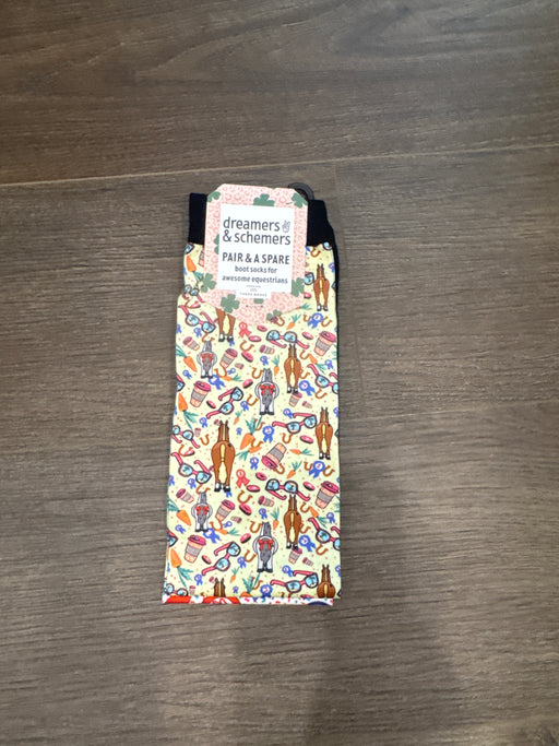 Dreamers & Schemers Boot Sock - Pony Party - Vision Saddlery