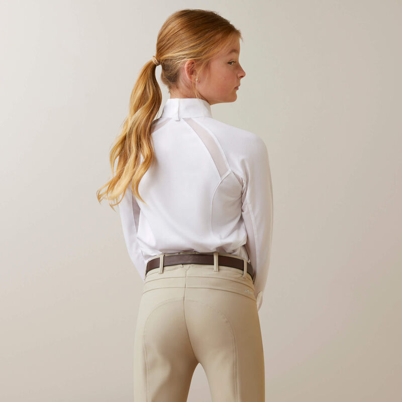 Ariat Youth 2.0 Showshirt - WHITE/LILAC - Vision Saddlery