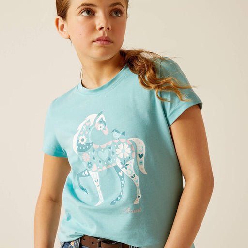 Ariat Youth "Little Friend" Short Sleeve T-Shirt- MARINE BLUE - Vision Saddlery
