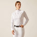 Ariat Women's Suntopper PRO 3.0 Long Sleeve Show Shirt -  White - Vision Saddlery