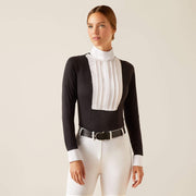 Ariat Women's LUXE Long Sleeve Show Shirt - BLACK - Vision Saddlery