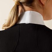 Ariat Women's LUXE Short Sleeve Show Shirt - BLACK - Vision Saddlery