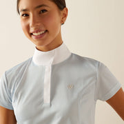 Ariat Youth Aptos Short Sleeve Show Shirt - BASHFUL BLUE STRIPE - Vision Saddlery