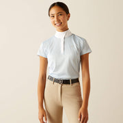Ariat Youth Aptos Short Sleeve Show Shirt - BASHFUL BLUE STRIPE - Vision Saddlery