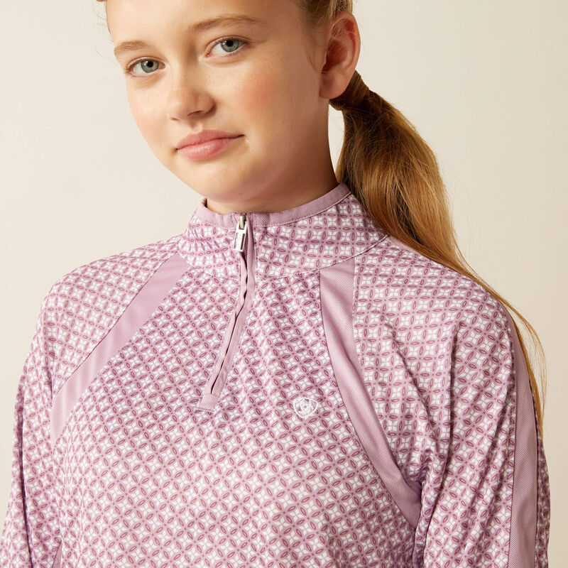 CLEARANCE-Ariat Youth Sunstopper Long Sleeve - Lavender Mist - Vision Saddlery