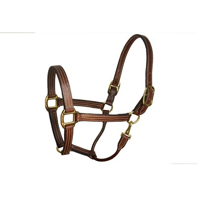 *CLEARANCE* Perri's 1" Leather Stable Halter - Havana