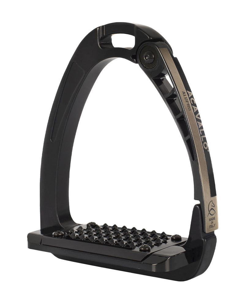 Acavallo Arena Alupro Safety Stirrups Black - Vision Saddlery
