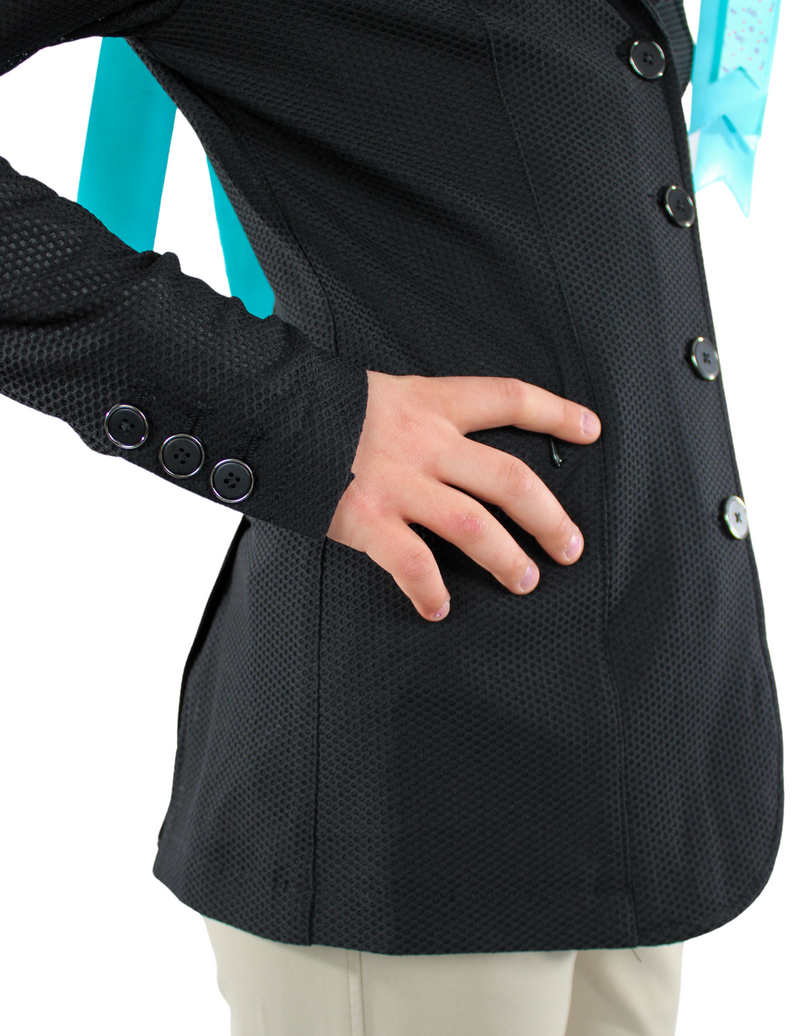 Vision Apparel Children's Mesh Show Jacket - BLACK - Vision Saddlery