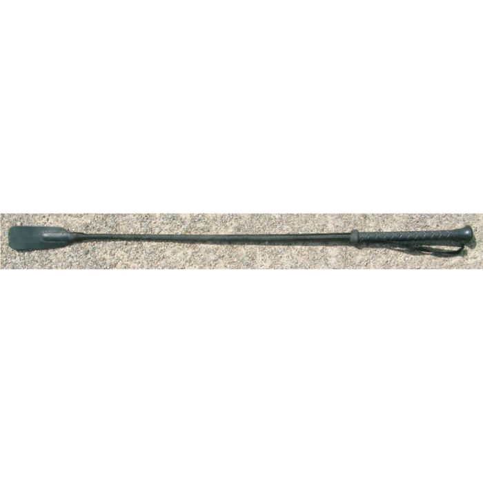 Wide Popper Riding Crop Black