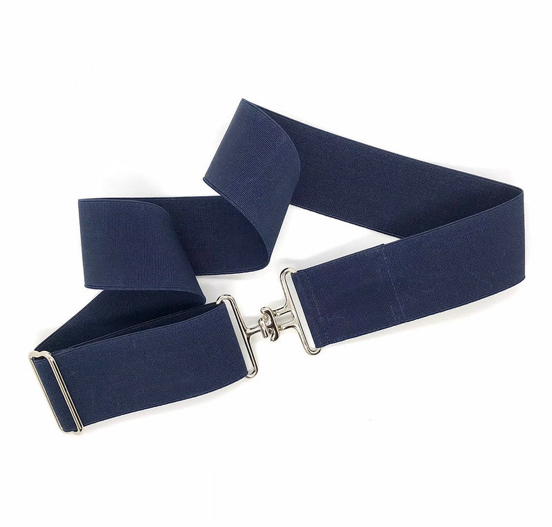 Bedford Jones Belt - Navy w/ Gold Surcingle 2.0" - Vision Saddlery