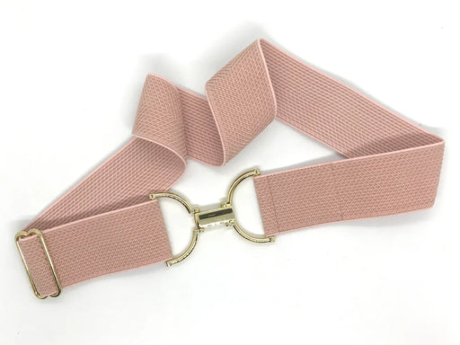 Bedford Jones Belt -Pink Herringbone with Gold D- Ring 2.0" - Vision Saddlery