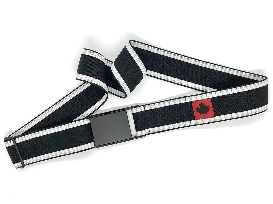 Bedford Jones Belt - Custom Canada Logo Belt w/ Black Magnetic Buckle 1.5"