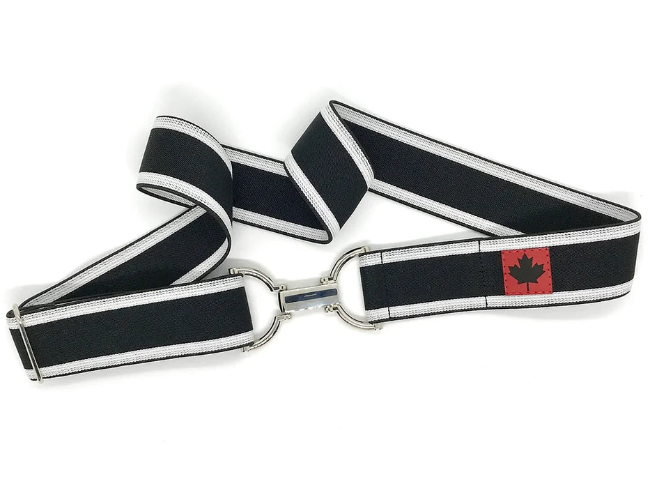 Bedford Jones Belt - Custom Canada Logo Belt w/ Silver D-Ring 1.5"