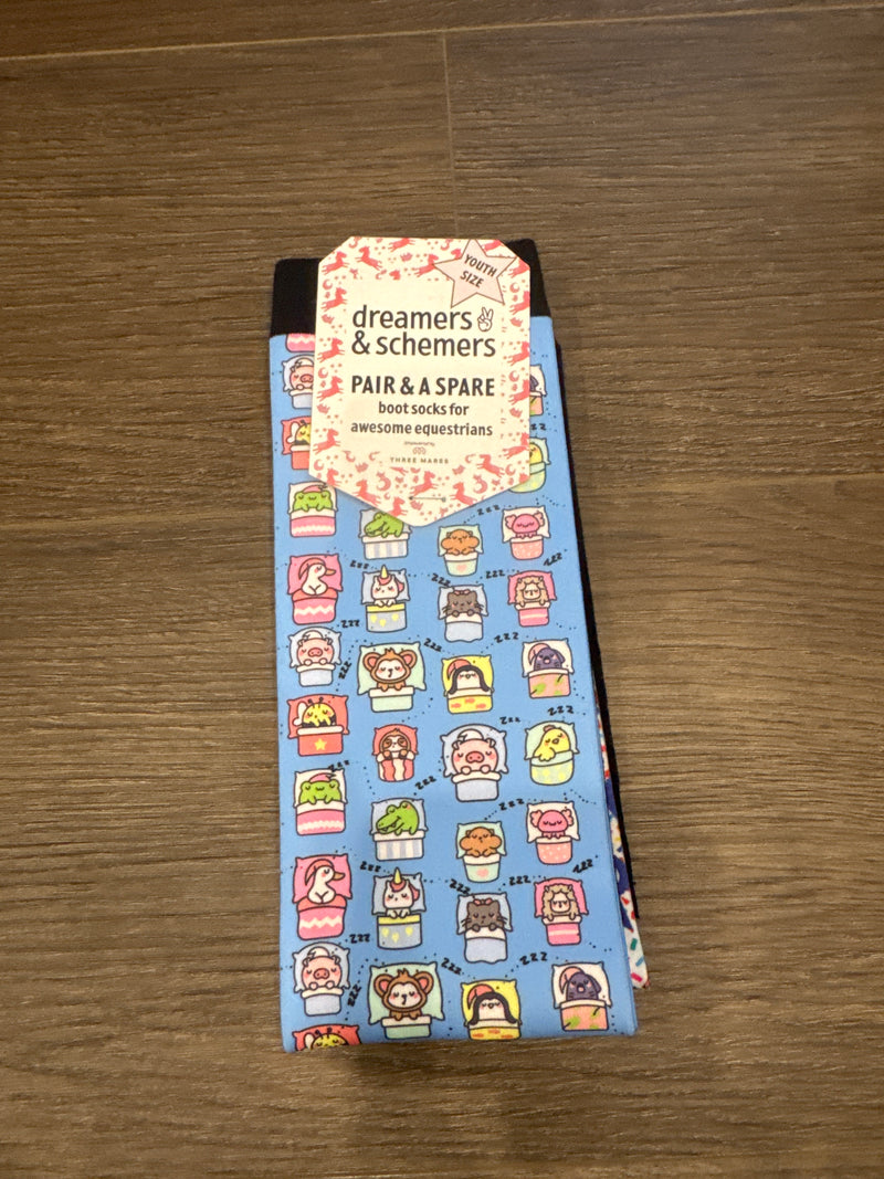 Dreamers & Schemers YOUTH Boot Sock - Barnyard Bedtime - Vision Saddlery