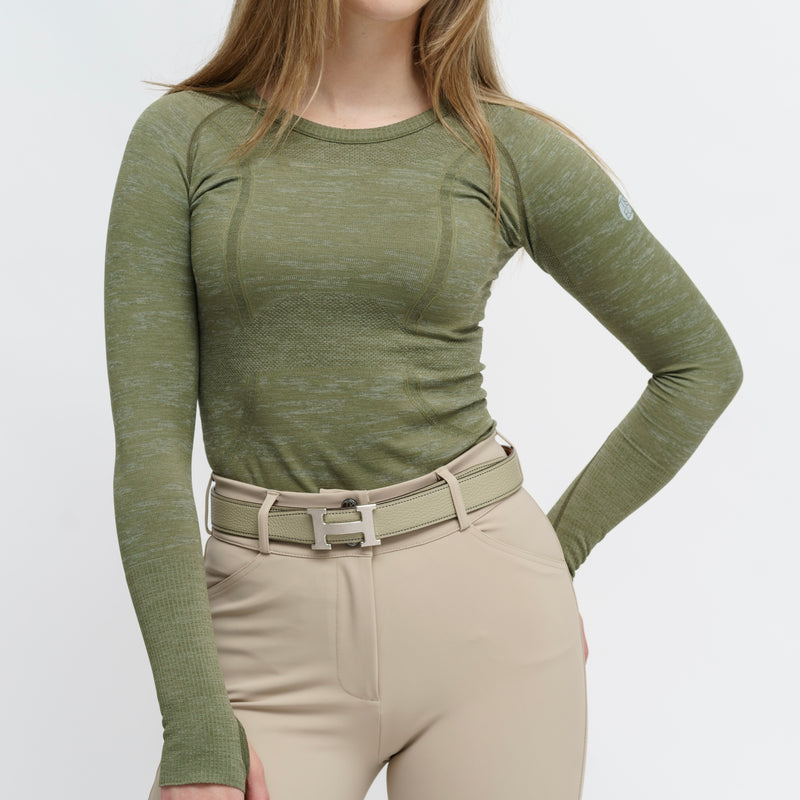 TKEQ Kennedy Seamless Long Sleeve - WALL STREET CAMO - Vision Saddlery