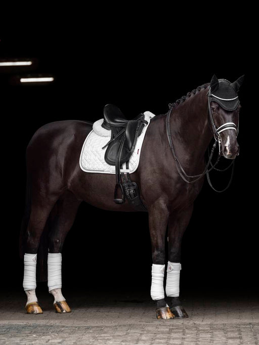 LeMieux Crystal Suede Dressage Saddle Pad - WHITE - Vision Saddlery