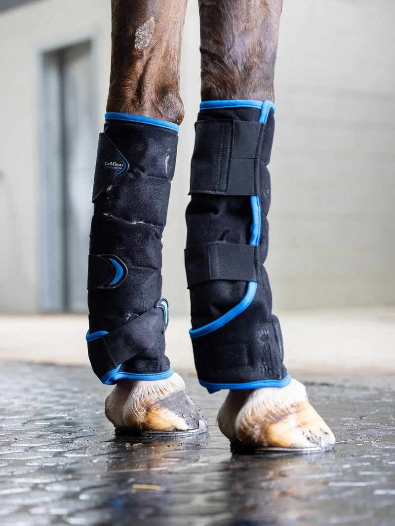 LeMieux Flow Ice Boot Front Black - Vision Saddlery