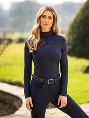LeMieux Ladies Long Sleeve Mia Mesh Top - NAVY - Vision Saddlery