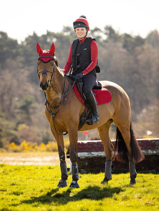 LeMieux Suede Close Contact Saddle Pad - CHILLI - Vision Saddlery