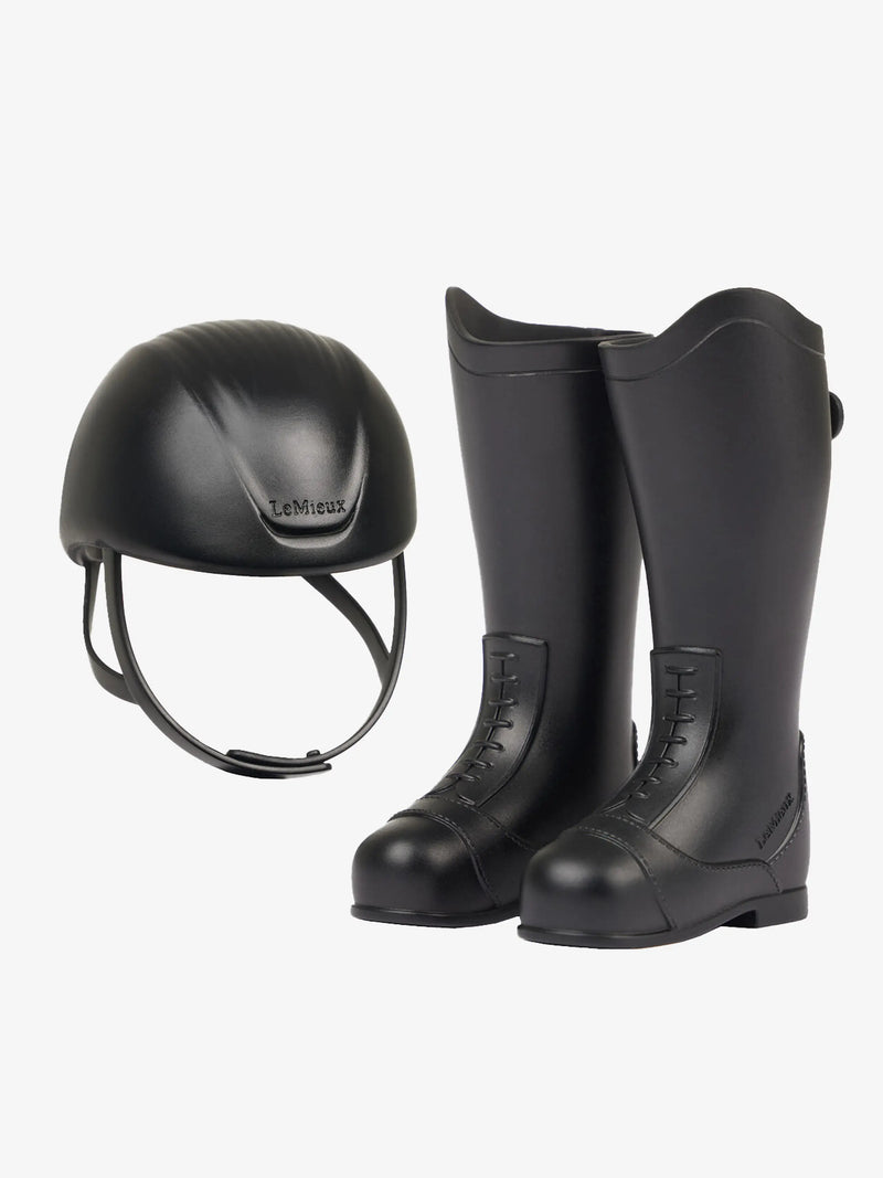 Toy Rider Boots & Helmet Black