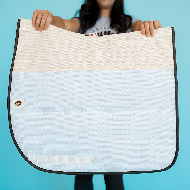 EcoGold BREEZE Dressage Saddle Pad - BLACK - Vision Saddlery