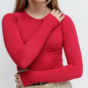TKEQ Kennedy Seamless 2.0 Long Sleeve - SOUR CHERRY - Vision Saddlery