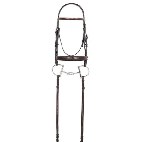 Ovation® Classic Raised Comfort Crown Wide Noseband Bridle with Reins