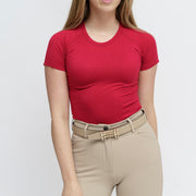 TKEQ Kennedy Seamless 2.0 Short Sleeve - SOUR CHERRY - Vision Saddlery