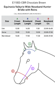 Equinavia Valkyrie Wide Noseband Hunter Bridle with Reins - Vision Saddlery