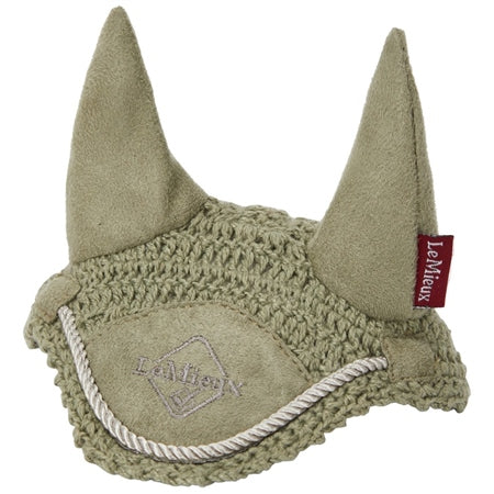 LeMieux toy pony fly hood in various colors, lightweight protective headgear for toy horses with ear holes and soft fabric.