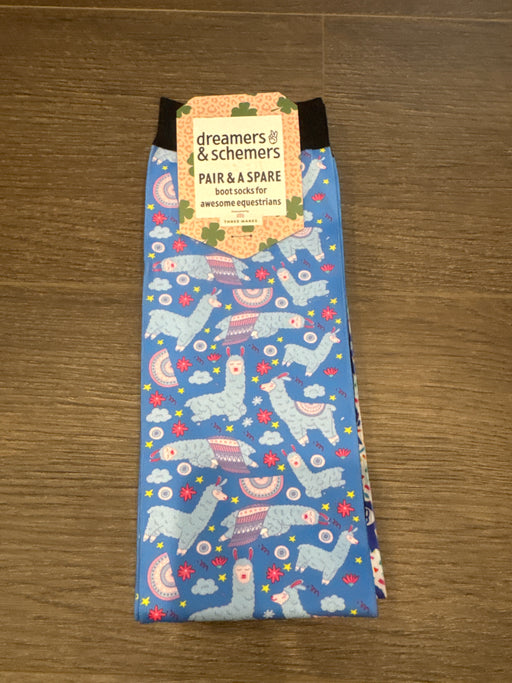 Dreamers & Schemers Boot Sock - Sleepy Llama - Vision Saddlery