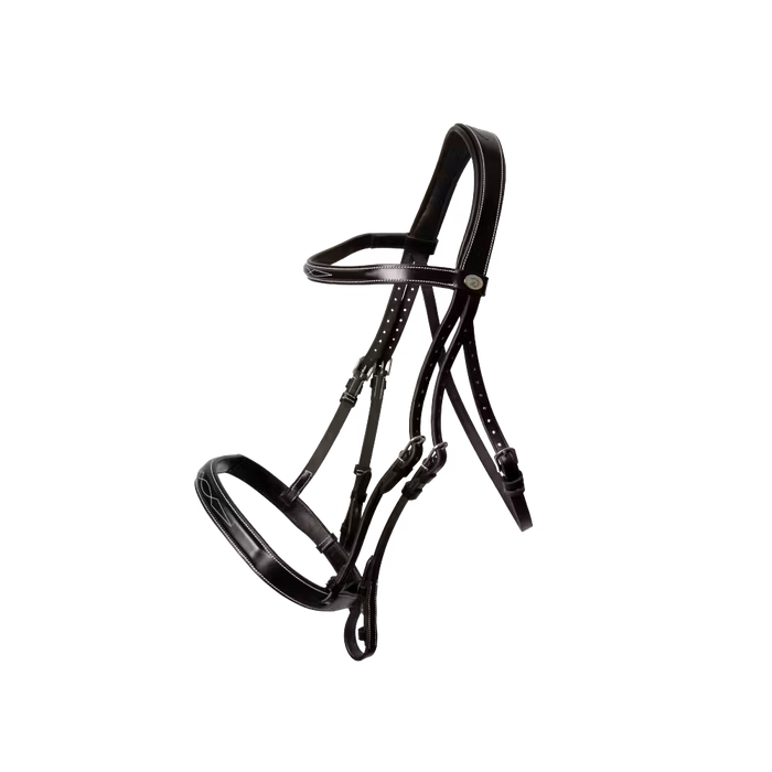 Dy'on Working Collection Cavesson Hunter Bridle Brown - Vision Saddlery