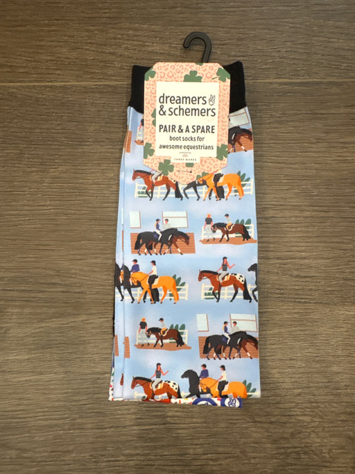 Dreamers & Schemers Boot Sock - Yap O'Clock - Vision Saddlery