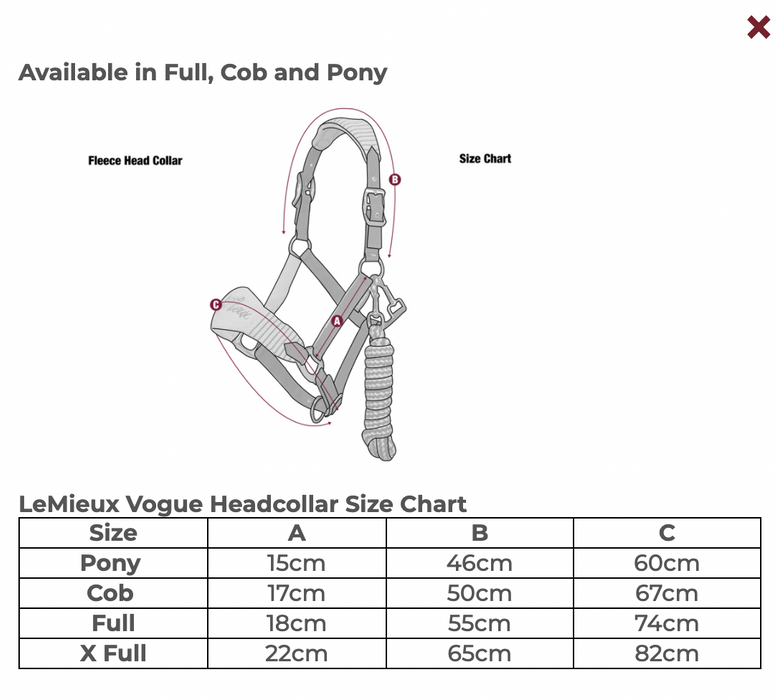 LeMieux Vogue Headcollar and Leadrope - EMBER