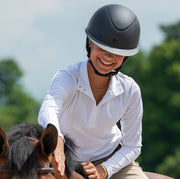 Tipperary Caledon Helmet with MIPS, Wide Brim - Matte or Sparkle Gloss - Vision Saddlery