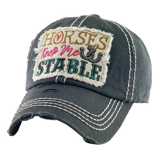 AWST "Horses Keep me Stable" Baseball Cap - Vision Saddlery