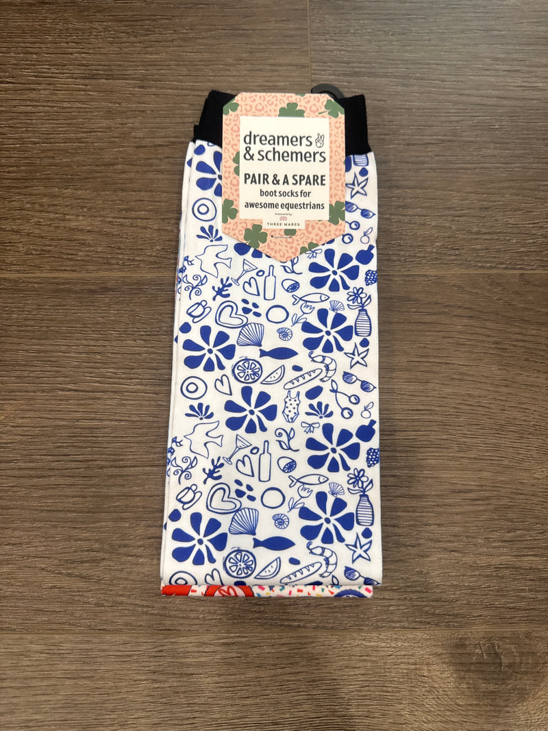 Dreamers & Schemers Boot Sock - Vaca - Vision Saddlery