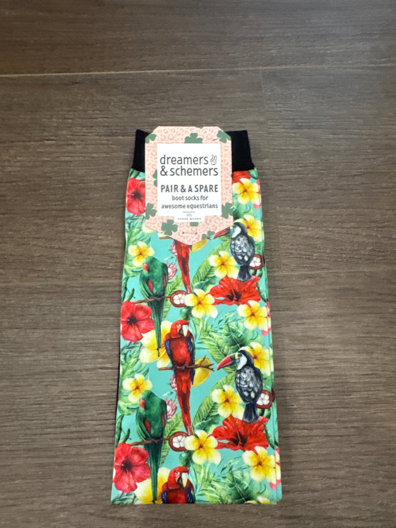 Dreamers & Schemers Boot Sock - Tropical Dreaming - Vision Saddlery
