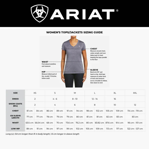 Ariat Ladies Meridian Show Jacket  - DARK DENIM - Vision Saddlery