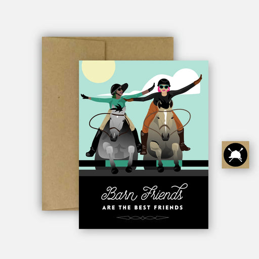Hunt Seat Paper Co. "Barn Friends are the Best Friends" Greeting Card - Vision Saddlery