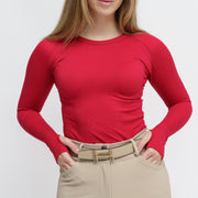 TKEQ Kennedy Seamless 2.0 Long Sleeve - SOUR CHERRY - Vision Saddlery