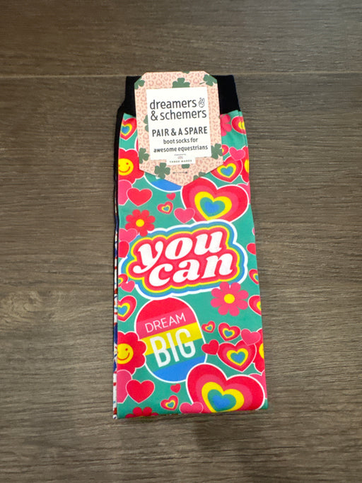 Dreamers & Schemers Boot Sock - Affirmations - Vision Saddlery