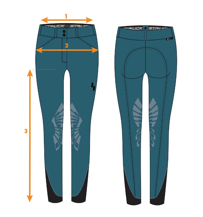 Struck Women's 50 Series Breech - NAVY - Vision Saddlery