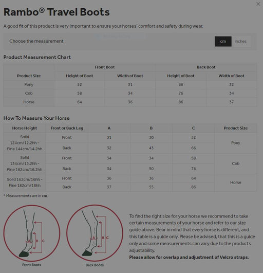 Rambo Travel Boots - Vision Saddlery
